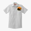 Short Sleeve Striped Industrial Work Shirt Thumbnail